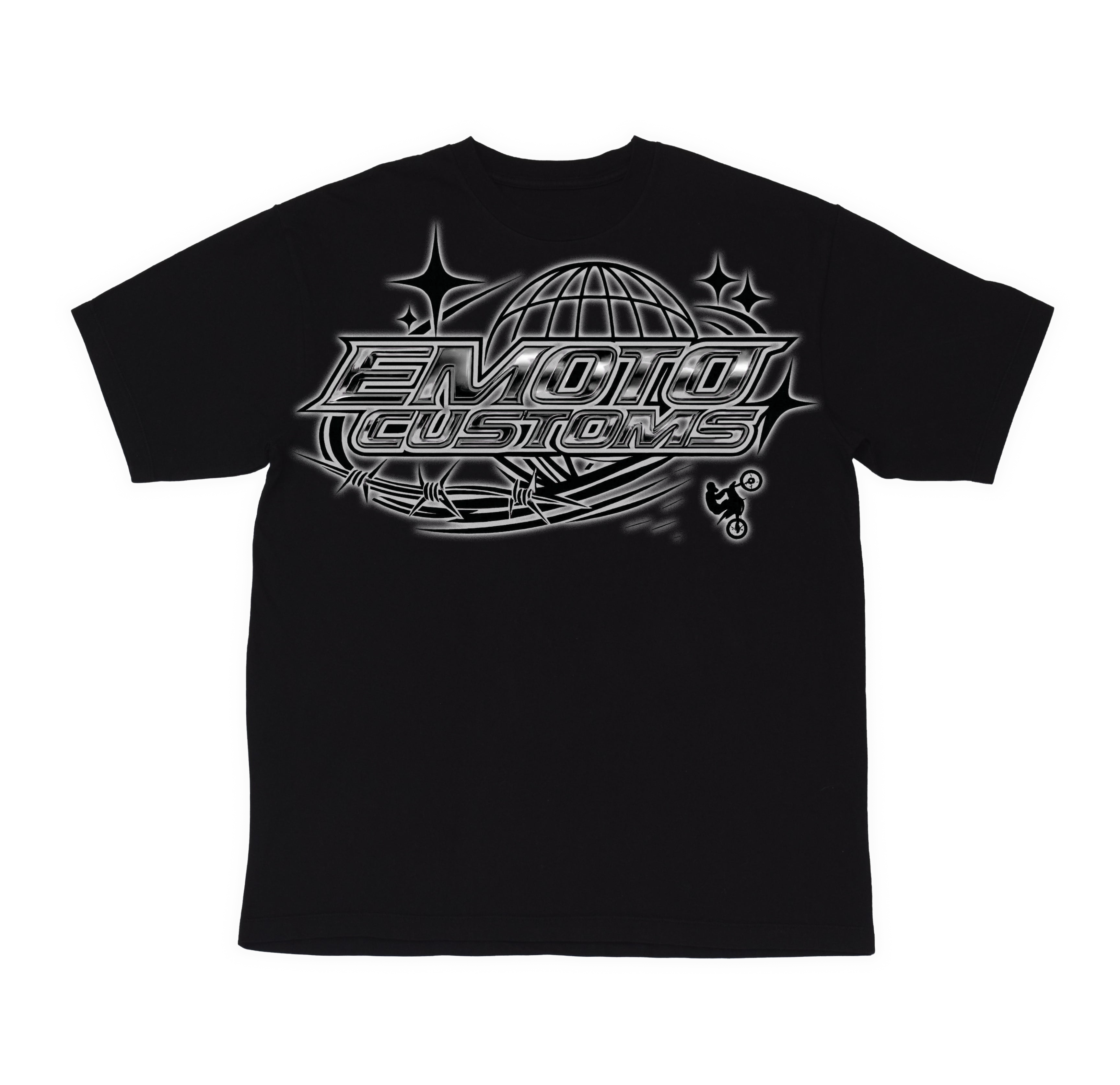 Black "EMOTOCUSTOMS" Tee Shirt