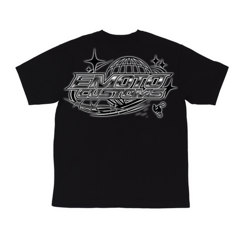 Black "EMOTOCUSTOMS" Tee Shirt