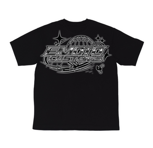 Black "EMOTOCUSTOMS" Tee Shirt