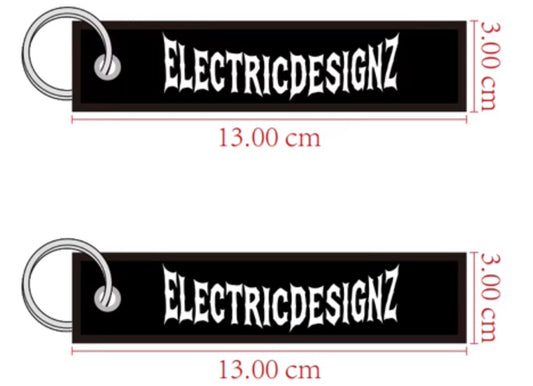 ELECTRICDESIGNZ keychain black (comes in 1 pack)