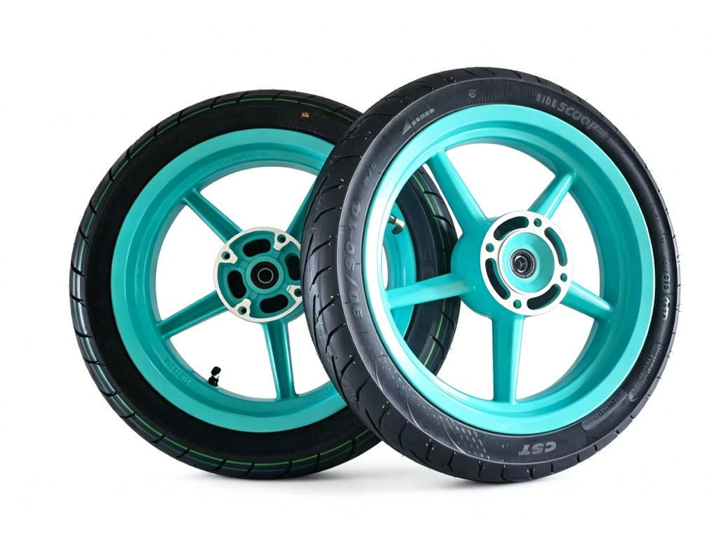 14 INCH SUPER MOTOS, CHOOSE BETWEEN 6 DIFFERENT RIM COLOR WAYS!! SUPER MOTOS FIT TUTTIO, RAZOR, YOZMA, X1, HEYBIKE AND MORE MINI EMOTOS