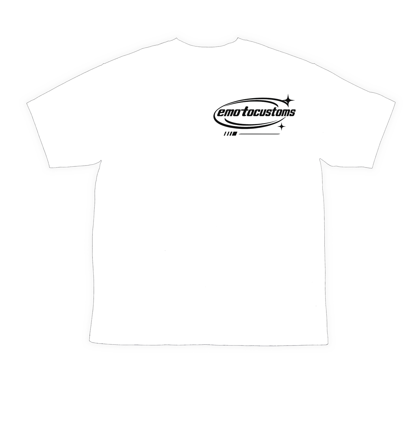 White "EMOTOCUSTOMS" Tee Shirt