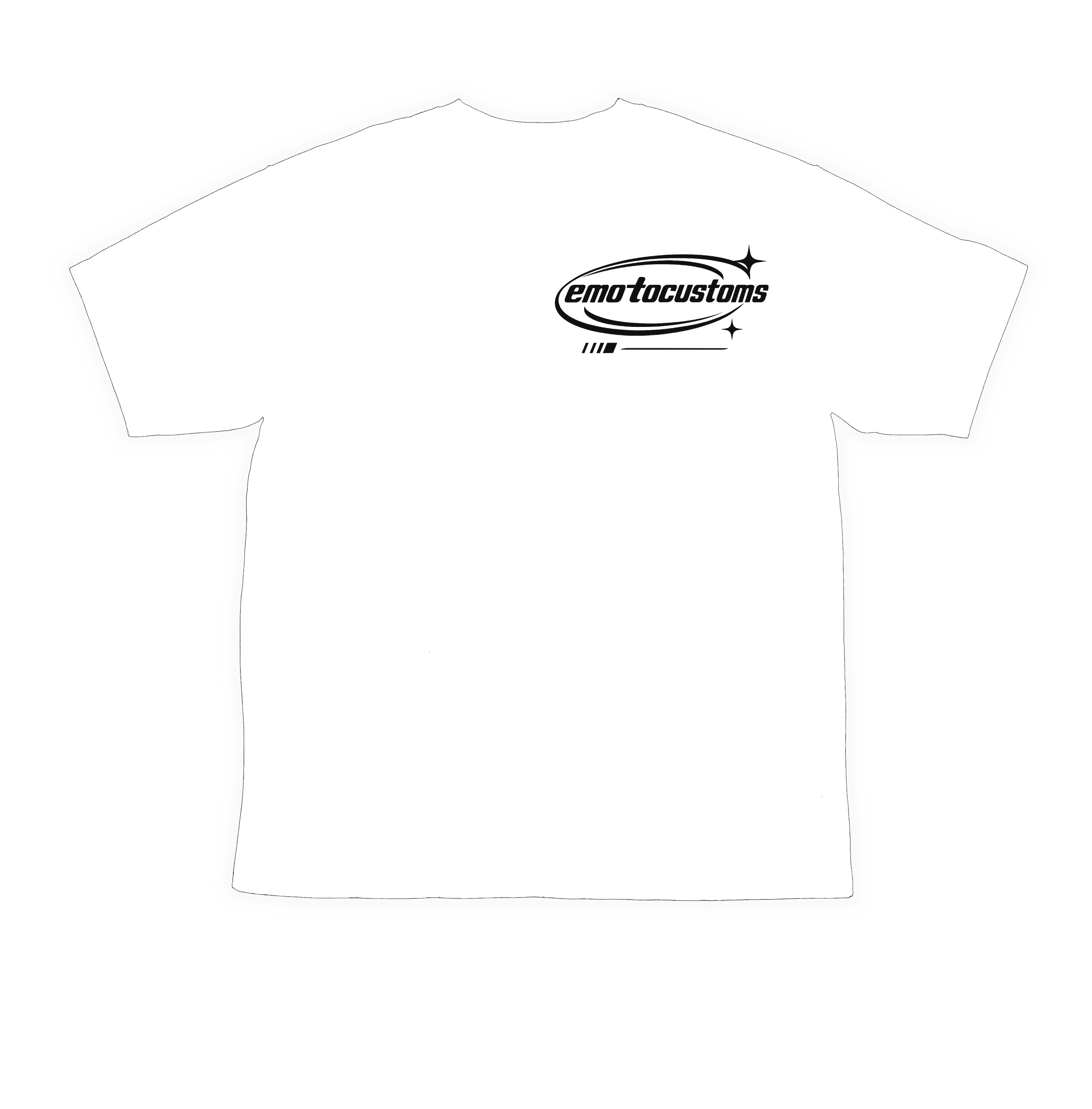 White "EMOTOCUSTOMS" Tee Shirt
